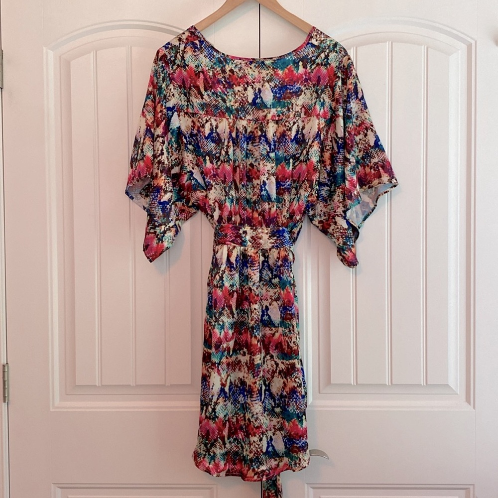 Judith March Women's Python Print Multi Color Robe Size S EUC - Picture 4 of 7